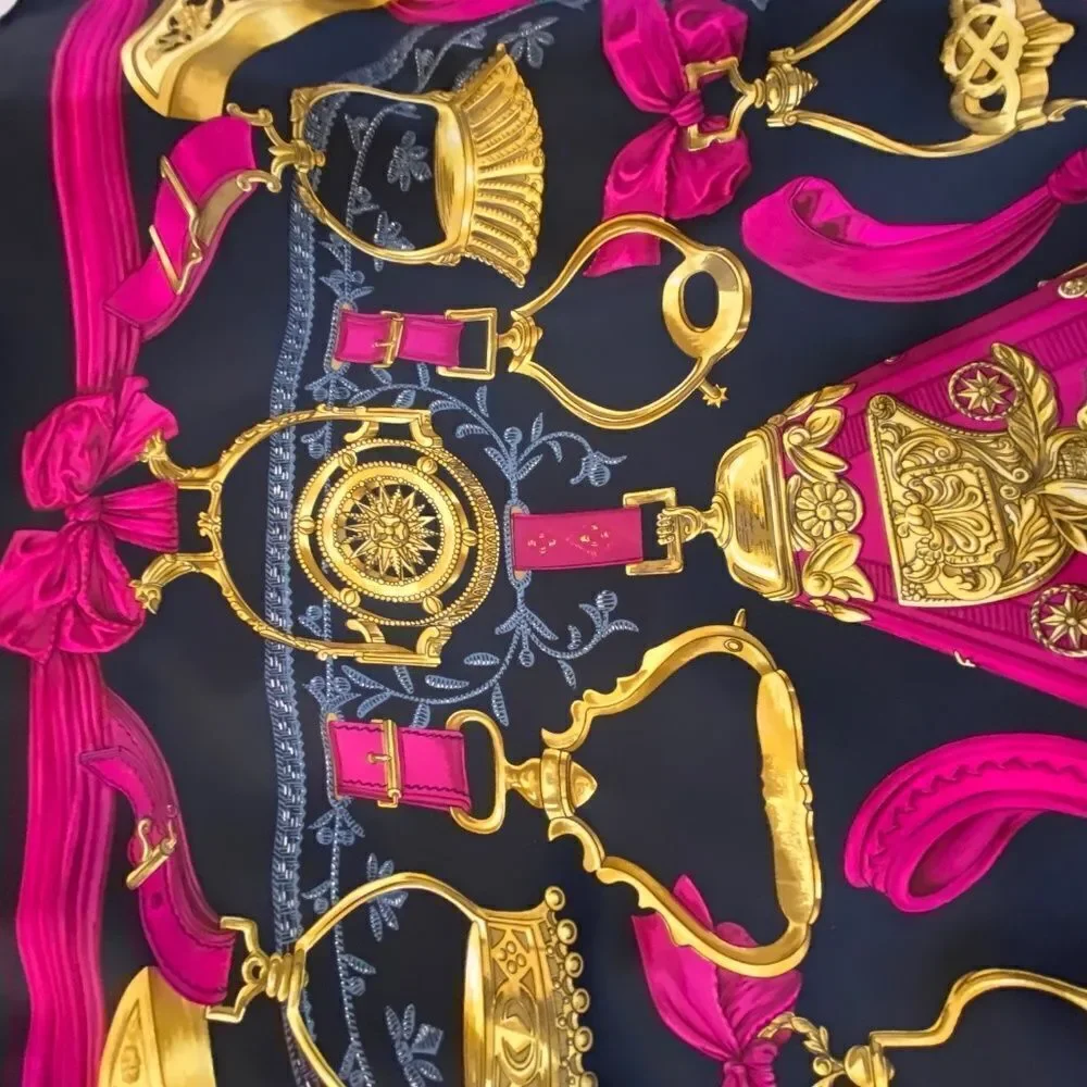 Vintage HERMÃˆS Carre 90 Silk Scarf Etriers by FranÃ§oise de la Perriere 1964 - Picture 4 of 10
